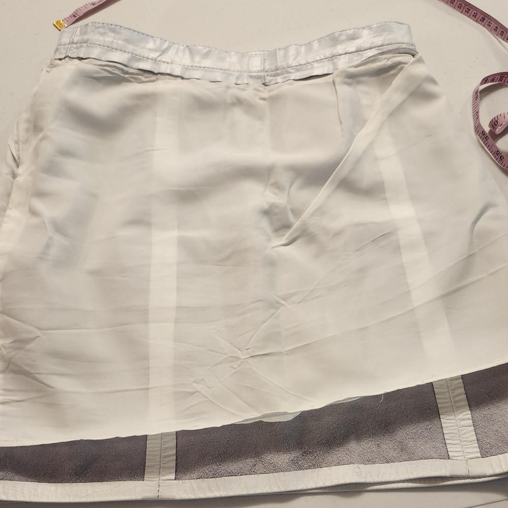 GIANNI VINTAGE WOMENS WHITE LEATHER MINI SKIRT SZ 4/6 WAIST 15 EUC - Picture 9 of 9